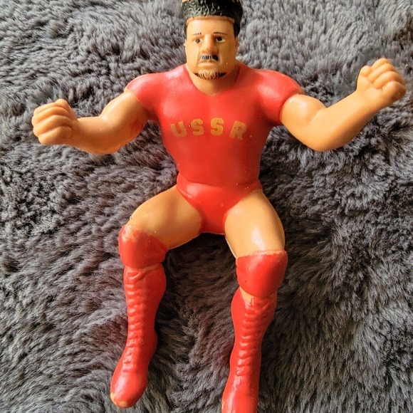 Vintage 80s WWF LJN Thumb Wrestler - Nikolai Volkoff - Hulk Hogan 1985 Toy - Picture 3 of 7